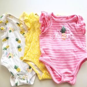 Jessica Simpson pineapple theme onesie bundle